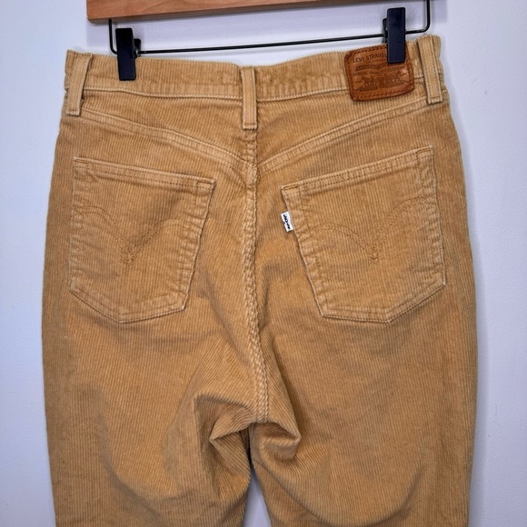 Levi's Ribcage Boot High Rise Tan Corduroy Pants Size 30 - Picture 11 of 16